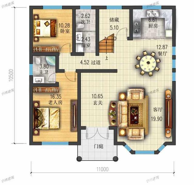 如果你正准备在农村建栋三层或两层半小别墅,看看这个别墅彰显优越生活与品质。户型周正