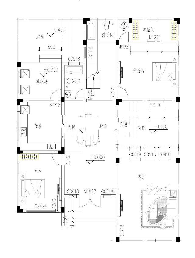 　　农村自建房的两层半现代风格别墅设计；新农村三层别墅外部效果图!