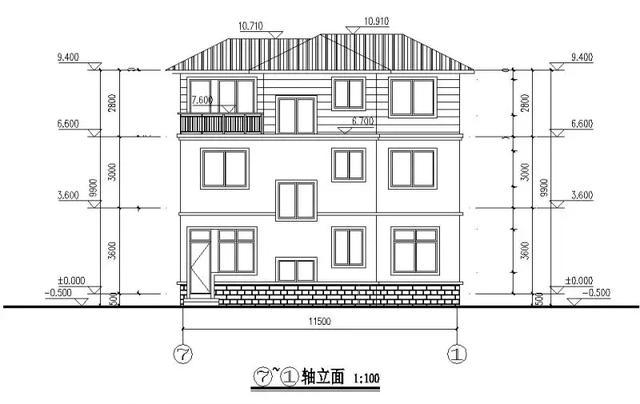 。今天推荐的三层自建房屋占地110平方米。室内设计包括一个主房间，一个农具室，一个消防室和一个阳台。这在农村地区是非常必要和实用的。