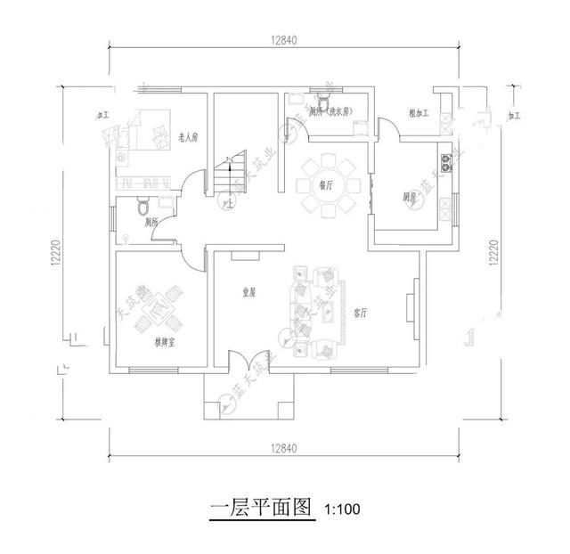 图纸推荐:12.8mx12.2m三层新中式图纸,2020经典之作,喜欢来欣赏吧!