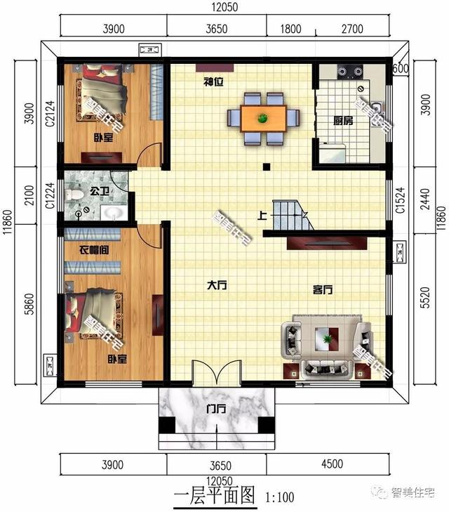 两栋别墅建在广东的农村地区