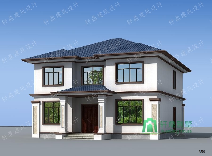 新中式二层自建房屋设计图