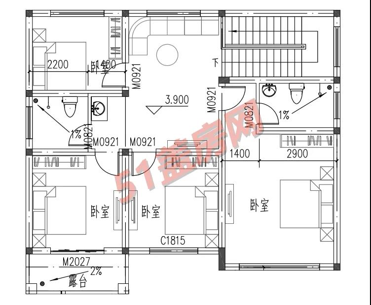 经济农村二楼的小别墅设计图