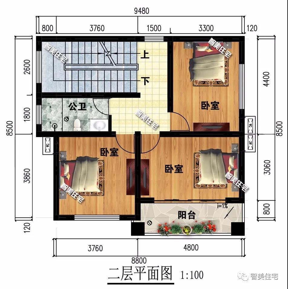 宽9米左右的自建农村别墅